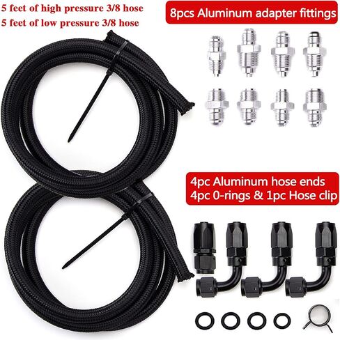 Universal Power Steering Pump Hose Kit return to reservoir Hose Kit 551082 Fit For GM LS Swap Ls1 Ls3 in Saudi Arabia
