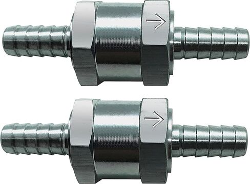 1/4 Fuel Oil Check Valve Non-Return One Way Petrol Diesel Gas Air Aluminum Alloy 6mm, Pack of 2 in Saudi Arabia
