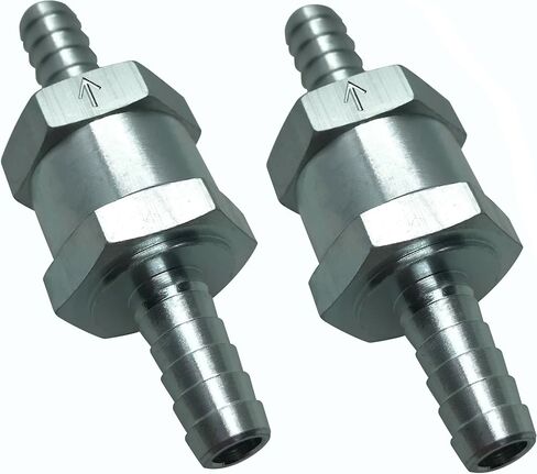 1/4 Fuel Oil Check Valve Non-Return One Way Petrol Diesel Gas Air Aluminum Alloy 6mm, Pack of 2 in Saudi Arabia
