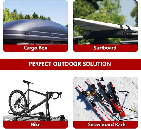 قضبان متقاطعة لسقف السيارة تناسب 2014-2023 سوبارو فورستر، قضبان متقاطعة من الألومنيوم قابلة للتعديل لحامل البضائع على السطح ودراجة الكاياك ورف الأمتعة على الجليد in Kuwait