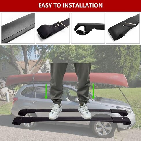 قضبان متقاطعة لسقف السيارة تناسب 2014-2023 سوبارو فورستر، قضبان متقاطعة من الألومنيوم قابلة للتعديل لحامل البضائع على السطح ودراجة الكاياك ورف الأمتعة على الجليد in Kuwait