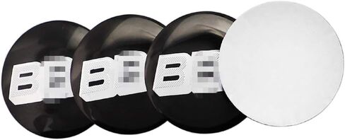 4 قطع 56 مم (2.2 بوصة) أغطية محور العجلة غطاء مركزي على شكل قوس دائري ثلاثي الأبعاد من سبائك الألومنيوم ستيريو لملصقات شارة شعار BBS مناسبة لملحقات تصميم سيارات الدفع الرباعي (أسود) in Kuwait