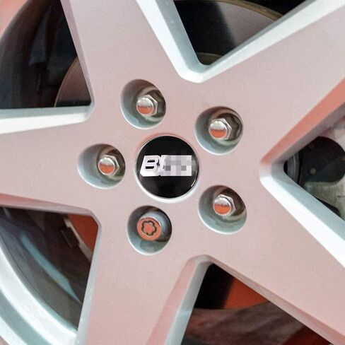 4 قطع 56 مم (2.2 بوصة) أغطية محور العجلة غطاء مركزي على شكل قوس دائري ثلاثي الأبعاد من سبائك الألومنيوم ستيريو لملصقات شارة شعار BBS مناسبة لملحقات تصميم سيارات الدفع الرباعي (أسود) in Kuwait