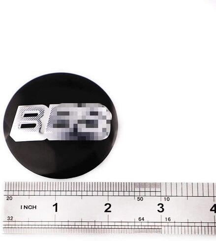 4 قطع 56 مم (2.2 بوصة) أغطية محور العجلة غطاء مركزي على شكل قوس دائري ثلاثي الأبعاد من سبائك الألومنيوم ستيريو لملصقات شارة شعار BBS مناسبة لملحقات تصميم سيارات الدفع الرباعي (أسود) in Kuwait
