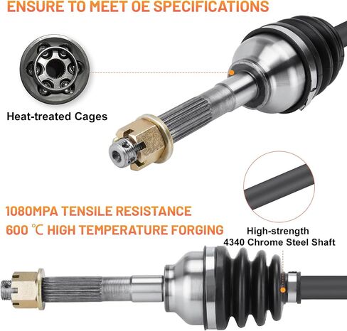 Front CV Axle Shaft for Kubota RTV 900/1100/1140 2004 2005 2006 2007 2008 2009 2010 2011 2012 2013 2014 2015 2016 K7561-15310 K7561-15313 - 1 Pcs Left/Right in Saudi Arabia