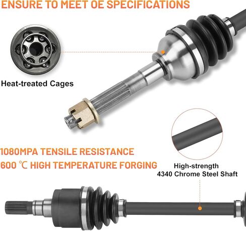 Front CV Axle Shaft for Kubota RTV 900/1100/1140 2004 2005 2006 2007 2008 2009 2010 2011 2012 2013 2014 2015 2016 K7561-15310 K7561-15313 - 1 Pcs Left/Right in Saudi Arabia