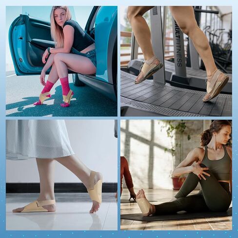 دعامات دعم قوس Ailaka لالتهاب اللفافة الأخمصية، أكمام قابلة للتعديل لدعم قوس القدم مع وسادة جل لتخفيف آلام قوس القدم المسطحة in Kuwait