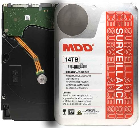 MDD (MDD14TSATA25672DVR) 14TB 7200RPM 256MB Cache SATA 6.0Gb/s 3.5inch Internal Surveillance Hard Drive - 3 Years Warranty (Renewed) in Saudi Arabia