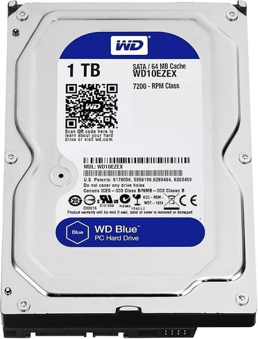 ويسترن ديجيتال (WD) أزرق مكتبي 1 تيرابايت (1 تيرابايت) محرك أقراص ثابتة 3.5 بوصة، 5400~7200 دورة في الدقيقة، SATA3 (6.0 جيجابايت/ثانية)، ذاكرة تخزين مؤقت 64 ميجابايت، مثالي لأجهزة الكمبيوتر/Mac/CCTV/NAS/DVR/Raid وتطبيقات SATA، 1 سنة الضمان (الأزرق) in Saudi Arabia