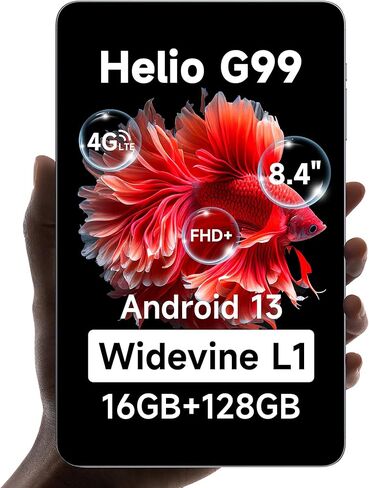 تابلت ALLDOCUBE 8.4 بوصة، Helio G99 Android Tablet مع Widevine L1 iPlay50 Mini Pro NFE، FHD+ 1920x1200 Android13 Tablet، 16 جيجا (8+8) ذاكرة الوصول العشوائي 256 جيجا بايت ROM 512 جيجا قابلة للتوسيع، 5MP/13MP 4G LTE بلوتوث 5.2 in Kuwait