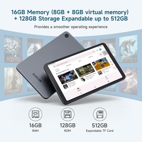 تابلت ALLDOCUBE 8.4 بوصة، Helio G99 Android Tablet مع Widevine L1 iPlay50 Mini Pro NFE، FHD+ 1920x1200 Android13 Tablet، 16 جيجا (8+8) ذاكرة الوصول العشوائي 256 جيجا بايت ROM 512 جيجا قابلة للتوسيع، 5MP/13MP 4G LTE بلوتوث 5.2 in Kuwait