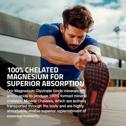 برونسون مغنيسيوم جليسينات 200 مجم لكل جرعة، مخلب 100% لامتصاص عالي، لطيف على المعدة، غير معدل وراثيًا، 60 كبسولة نباتية in Kuwait