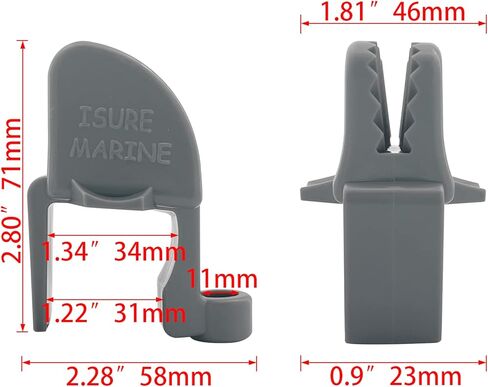 ISURE MARINE 4 قطعة مشابك حاجز القارب قارب ضبط سريع عائم قارب مربع السكك الحديدية الحاجز المرابط/مقاطع/شماعات للمصدات in Kuwait