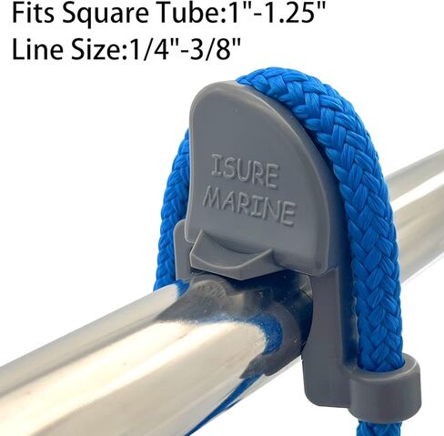 ISURE MARINE 4 قطعة مشابك حاجز القارب قارب ضبط سريع عائم قارب مربع السكك الحديدية الحاجز المرابط/مقاطع/شماعات للمصدات in Kuwait