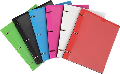 حافظة محمولة مكونة من 3 حلقات مكونة من 12 حزمة، حافظة عرض تقديمي، حافظة عرض يدوية مع عمود فقري مزخرف قابل للتمدد + غطاء أمامي مخصص + جيبان شفافان مع علامات تبويب آمنة، تتسع لـ 150 ورقة in Kuwait