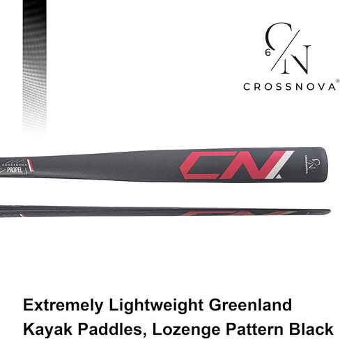مجداف جرينلاند 220 سم / 86.6 بوصة، 590 جرام / 1.3 رطل، خفيف الوزن للغاية من ألياف الكربون بالكامل مجداف كاياك للتجديف (نمط معين أسود كربوني) in Kuwait