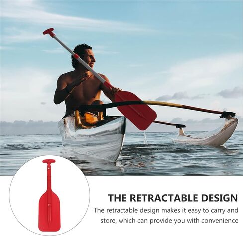 مجداف كاياك تلسكوبي من BESPORTBLE بمقاس 22-41 بوصة من سبائك الألومنيوم مجداف قابل للطي للقوارب والتجديف بالكاياك وركوب الدراجات المائية والزورق في الهواء الطلق والرياضات المائية (أحمر) in Kuwait