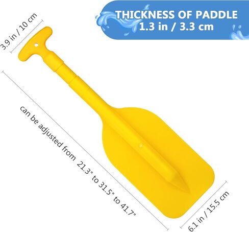 مجداف كاياك من BESPORTBLE، مجداف تلسكوبي من سبائك الألومنيوم، قارب بلاستيكي مجذاف، قارب تجديف محمول عائم في الهواء الطلق، رياضة مائية (أصفر) in Kuwait