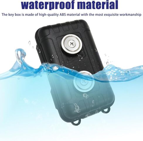 Magnetic Key Box for Under Car - Hide A Key Outside, Waterproof Car Key Holder Magnetic Keychain Holder for Car Keys (Black) in Saudi Arabia