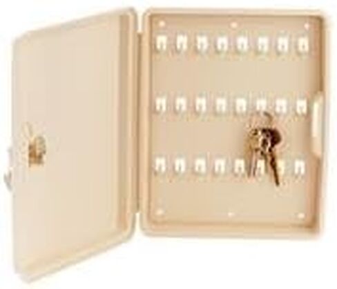 Lucky Line 24 Hook LOCKING Key Cabinet Organizer, Almond Color (61200), 24 Hooks in Saudi Arabia