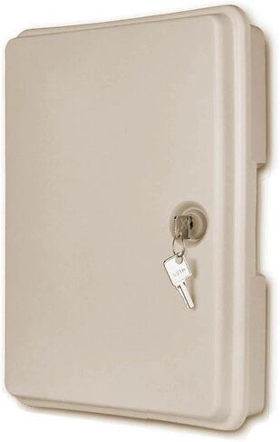 Lucky Line 24 Hook LOCKING Key Cabinet Organizer, Almond Color (61200), 24 Hooks in Saudi Arabia