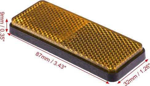 X AUTOHAUX 4 قطعة 87x32 مللي متر البلاستيك الأخضر العالمي مستطيلة عاكس تحذير عاكس مع شريط لاصق للدراجة النارية in Saudi Arabia