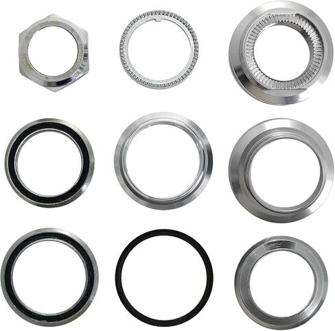 Tange MX320 Headsets Old School BMX 1" Threaded 32.7mm Cup, Super Polish Silver, TAS2958 in Saudi Arabia