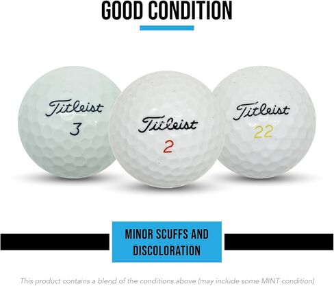 48 كرات معاد تدويرها ومستخدمة في Titleist Mix - حالة جيدة - جاهزة للعب (RTP) - كرات الجولف المستعملة المعاد تدويرها in Kuwait