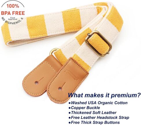 حزام القيثارة الممتاز القابل للتعديل، أشرطة Uke الأنيقة المثقاب أو حزام الكتف بدون مثقاب لجميع أحجام القيثارة in Kuwait