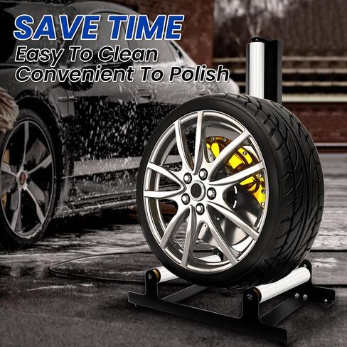 حامل تفصيل العجلات الدوارة، حامل تنظيف العجلات عالي التحمل لتنظيف إطارات العجلات وتلميع طلاء السيراميك in Kuwait