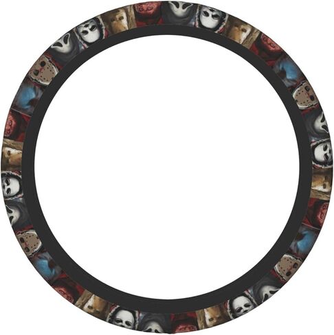 Halloween Horror Movie Steering Wheel Cover Universal 15 in Car Accessories for Men Women,Steering Wheel Protector Comfortable Protective Case for SUV Sedan Decor in Saudi Arabia