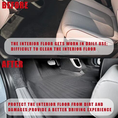 BestEvMod for Ioniq5 سجادة صندوق السيارة لجميع الأحوال الجوية، بطانة شحن ثلاثية الأبعاد لأرضية صندوق السيارة الخلفي مادة XPE متوافقة مع ملحقات Hyundai Ioniq 5 2022 2023 2024 in Kuwait