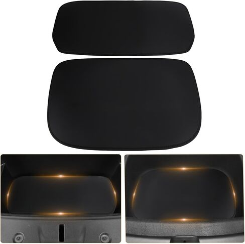 حصيرة تخزين صندوق السيارة الأمامي والخلفي متوافقة مع طراز Tesla موديل Y 2017-2023، جلد نابا مناسب لجميع الأحوال الجوية وبطانة سفلية مخصصة (ليس للطراز 3) (أسود) in Kuwait