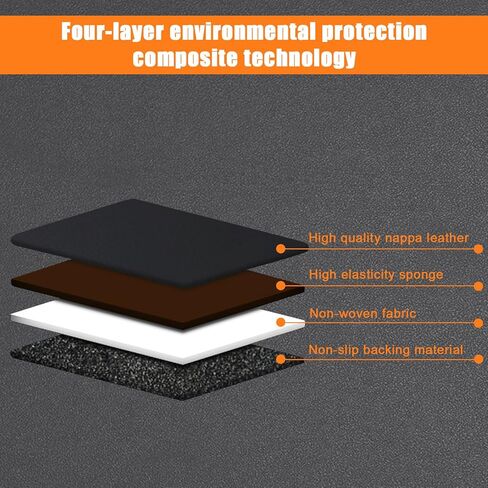 حصيرة تخزين صندوق السيارة الأمامي والخلفي متوافقة مع طراز Tesla موديل Y 2017-2023، جلد نابا مناسب لجميع الأحوال الجوية وبطانة سفلية مخصصة (ليس للطراز 3) (أسود) in Kuwait