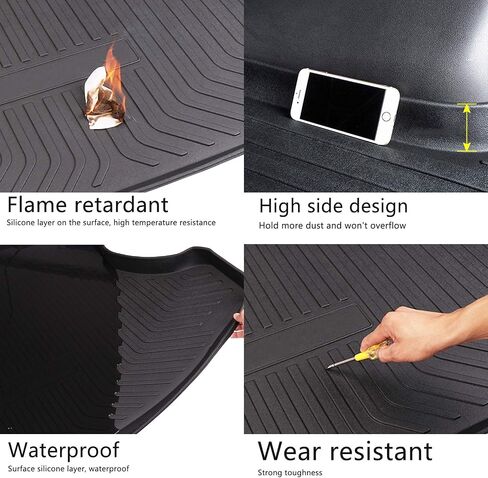 E-cowlboy Trunk Cargo Liner Mat Tray for Mazda CX-5 2017-2021 2022 Heavy Duty Waterproof Custom Fit - All Weather Odorless (Black) in Saudi Arabia