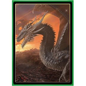 100 PS Green Trading Cards Sleeve,Soft Plastic Sleeves for Cards Fit for Baseball, Yugioh, Magic, TCG, Sport, Prevent Card Bending, Scratching, Waterproof, Dustproof