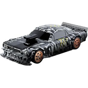 RC Drift Car, 1/43 Scale 2.4G Full Proportional RC Electric Mini Racing Drift Car Model with Lights Kit，RC Model Cars Gifts for Adults (RTR Version/Silver)