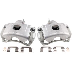 TRQ Front Brake Caliper Set Compatible with 2004-2009 Kia Spectra 2005-2009 Spectra5