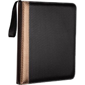 Trading Card Binder 9 Pocket PU Cover Card Collection Binder with 900 Top Loading Trading Card Zipper Binder, Card Album for Board, Collectible Game Cards & Sports Cards, Blue