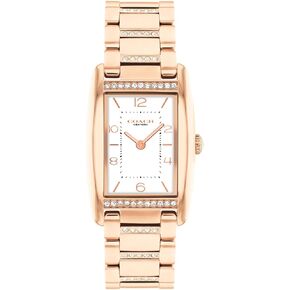 Coach Reese Women's Watch - 2H Quartz Tank Watch with Crystal-Set Link Bracelet - Water Resistant 3 ATM/30 Meters - Gift for Her - Premium Fashion Timepiece for Every Occasion - 24mm