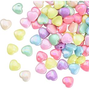 LiQunSweet 200 Pcs Random Cute Candy Colored Acrylic Bowknot Beads Pastel Bow Spacer Small Bead for Girls Jewelry Making Phone Lanyard DIY Craft