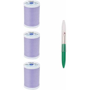 Coats & Clark Sewing Thread Dual Duty XP General Purpose Poly Thread 250 Yards (3-Pack) Light Violet S910-3340-3P with Seam Ripper