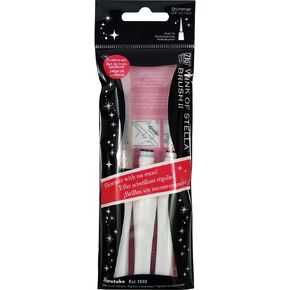 Kuretake ZIG WINK OF STELLA BRUSH II, Glitter Clear 3 pcs set, Flexible Brush Tip, Archival Quality, No mess, Photo-Safe, Acid Free, Lightfast, Odourless, Xylene Free, Made in Japan