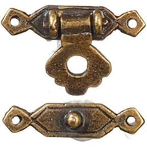 Melody Jane Dollhouse Trunk Lock Antique Brass Miniature 1:12 Door Furniture