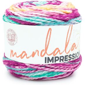 Lion Brand Yarn Mandala Inpressions ، yark blky ، Sunset ، 1 pack