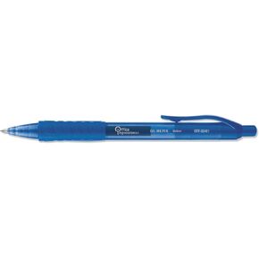 Clear Barrel Retractable Gel Ink Roller Ball Pen, Blue Ink, Medium, 36/Pack