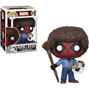 Funko Deadpool Bob Ross Playtime 70s with Afro POP! Bobble Figure - Deadpool + Bob Ross - Collectible Vinyl Figure - Gift Idea - Official Merchandise - for Kids & Adults - Movies Fans
