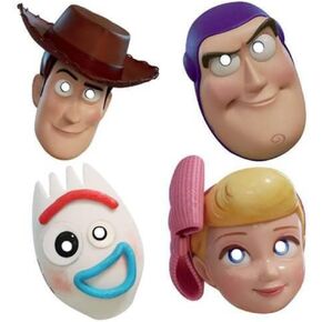 Multicolor Disney Toy Story 4 Assorted Paper Masks - 8.6" x 9.7" (8 Count) - Perfect For Birthdays & Celebrations