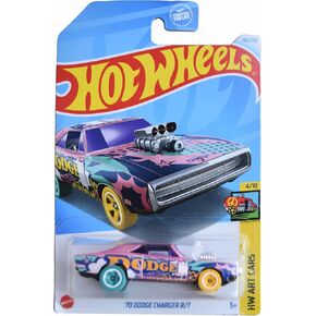 Hot Wheels '70 Dodge Charger R/T, HW Art Cars 4/10 [Pink] 108/250
