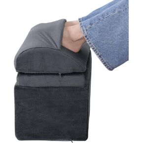 ROYALAY Adjustable Foot Rest for Under Desk, Ergonomic Foot Stools with Feet Warm Pocket, Under Desk Ottoman for Office, Black